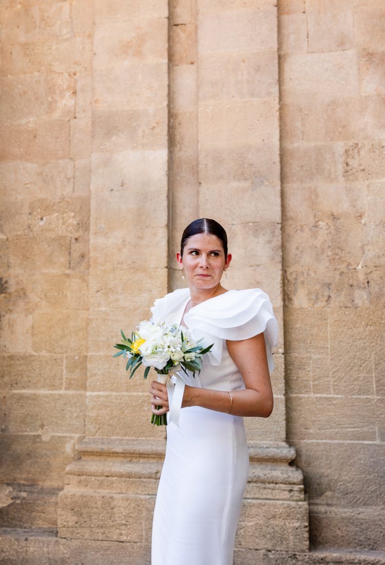 mariée bouquet robe